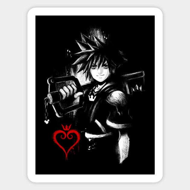 Sora Ink - Kingdom Hearts Video Game - Key Blade Sticker by BlancaVidal